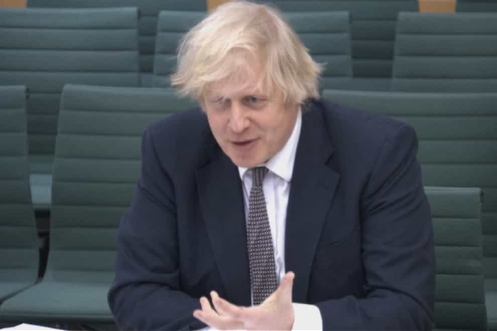 Boris Johnson gives evidence to the Commons Liaison Committee in the House of Commons