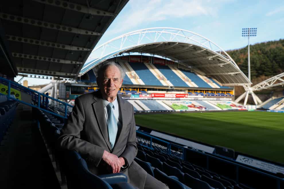 Ken Davy in the stands at Huddersfield