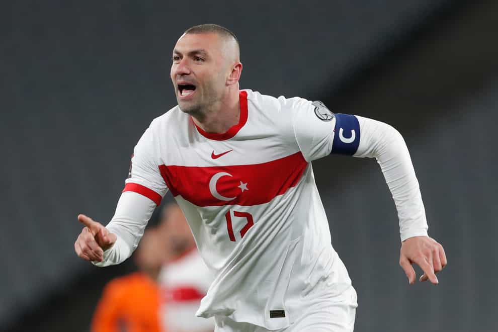 Turkey’s Burak Yilmaz scored a hat-trick in a surprise 4-2 win over the Netherlands