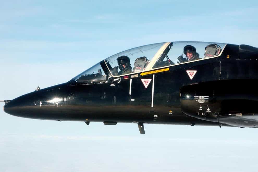 A Hawk jet has crashed in Cornwall after the two pilots ejected (PA).