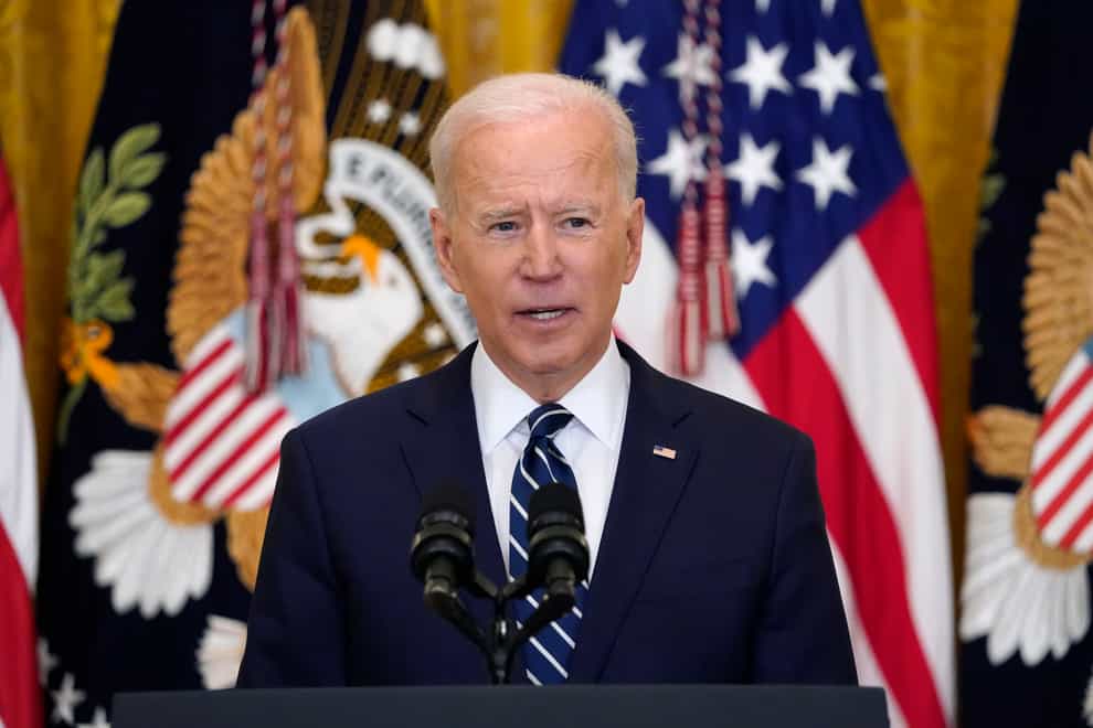 President Joe Biden speaks during a news conference (Evan Vucci/AP)