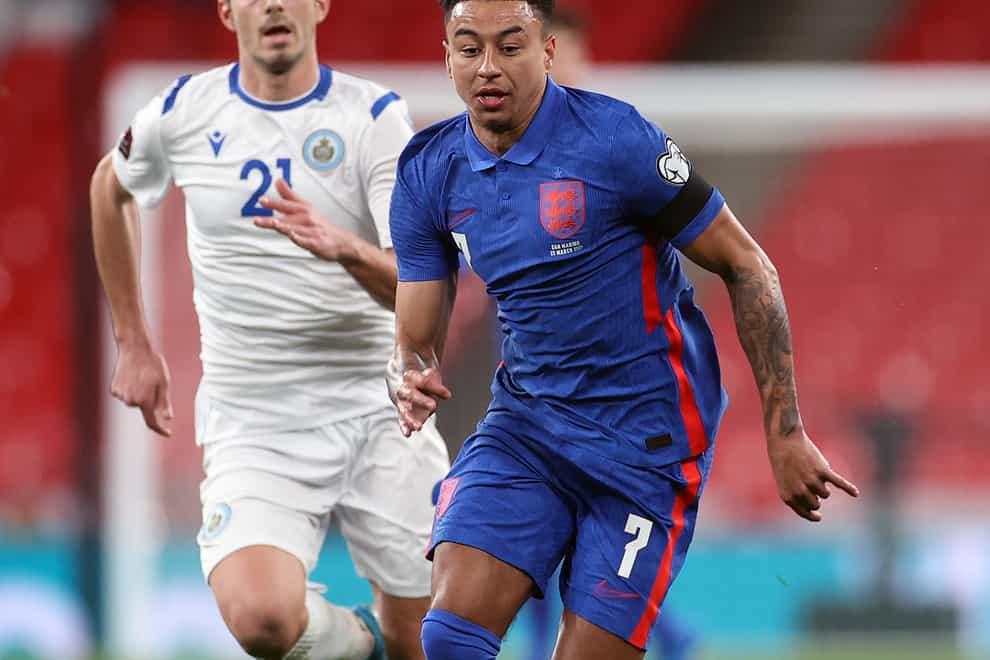 Jesse Lingard in action against San Marino