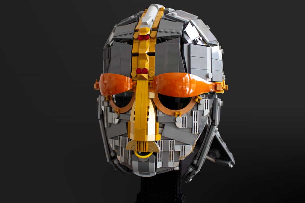 The Lego replica of the Sutton Hoo helmet