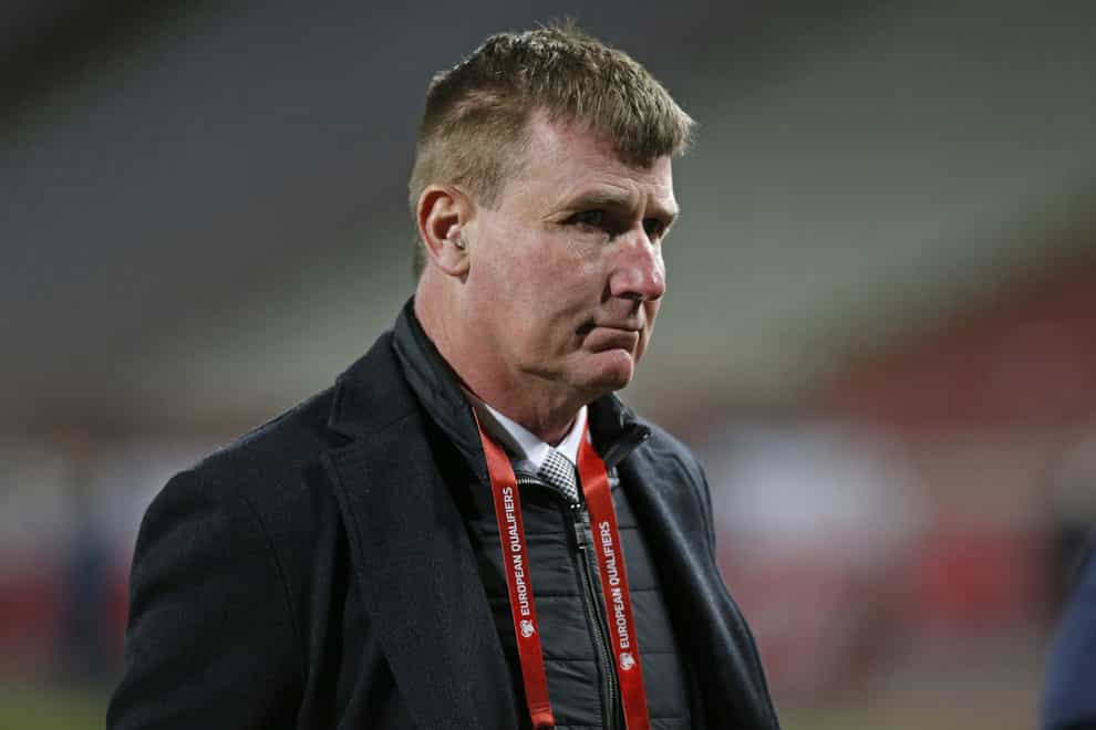 Republic of Ireland manager Stephen Kenny on the touchline