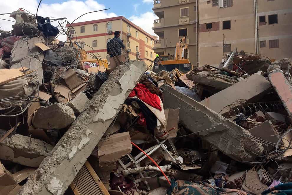 Collapsed building in Cairo