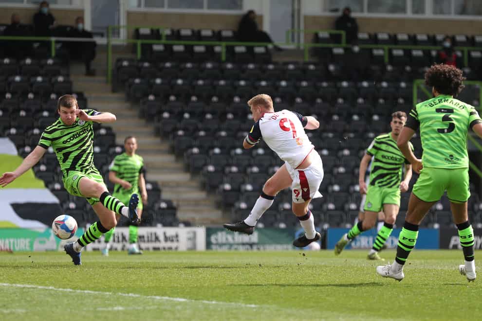 Eoin Doyle scores Bolton's winner at Forest Green