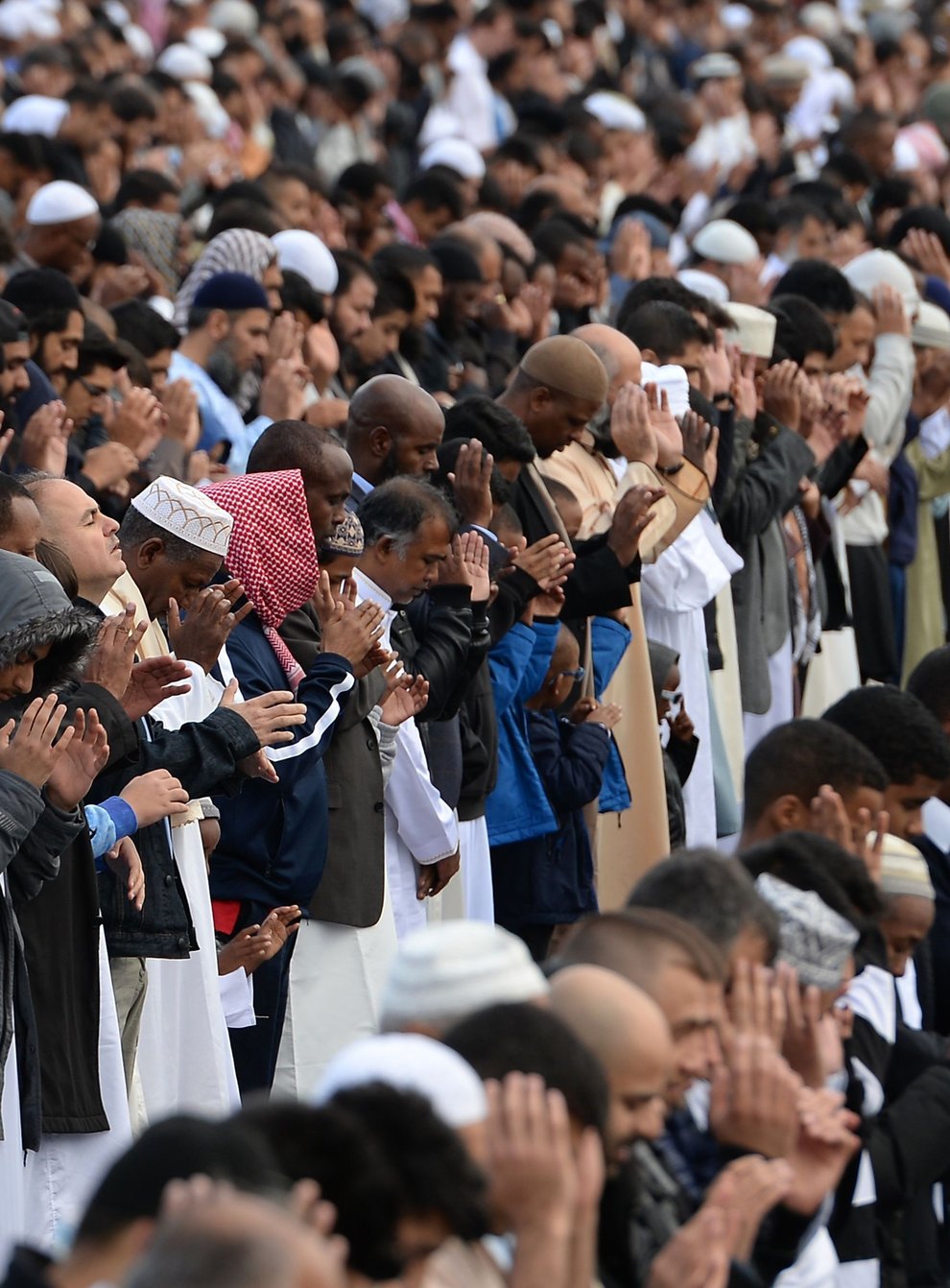 Muslim worshippers in prayer
