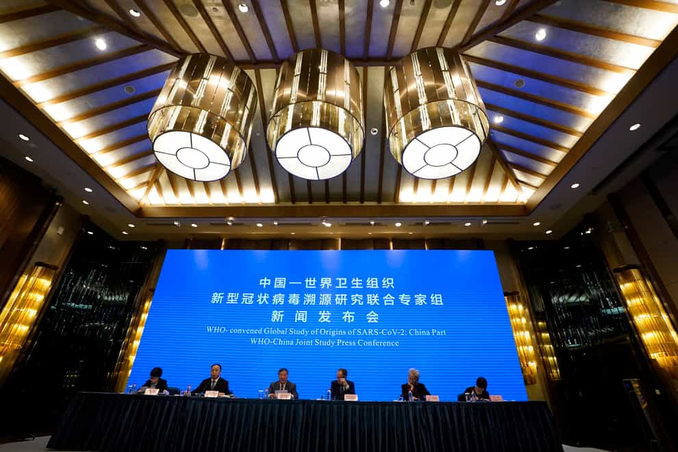 A WHO-China joint study press conference in Wuhan last February