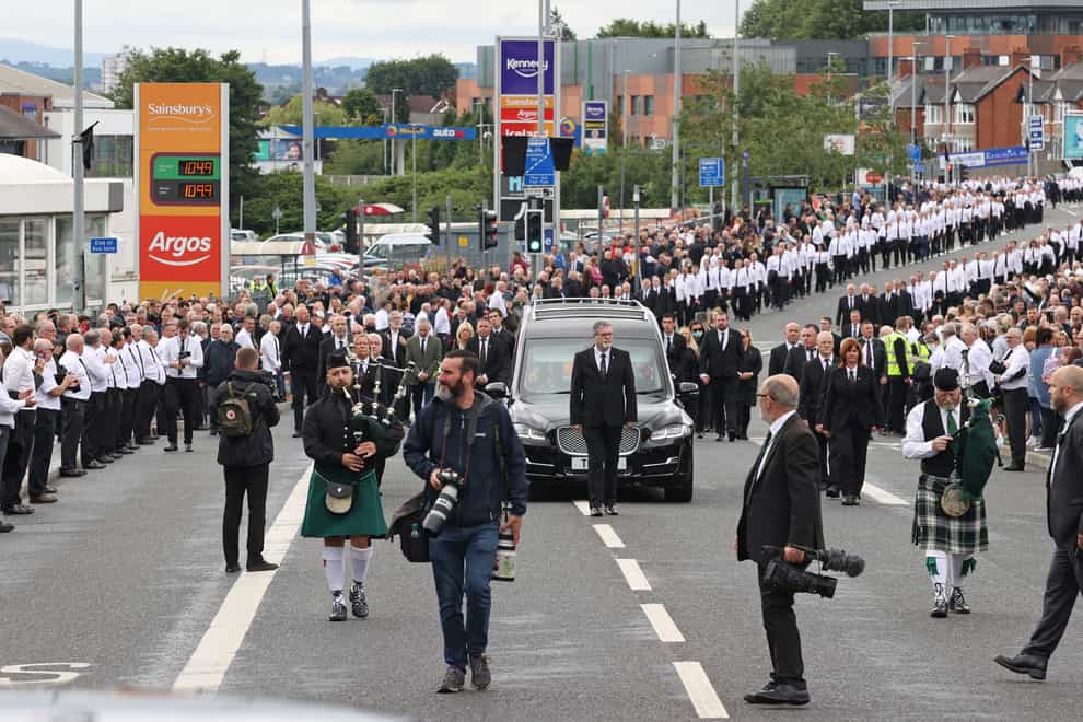 Bobby Storey's funeral procession