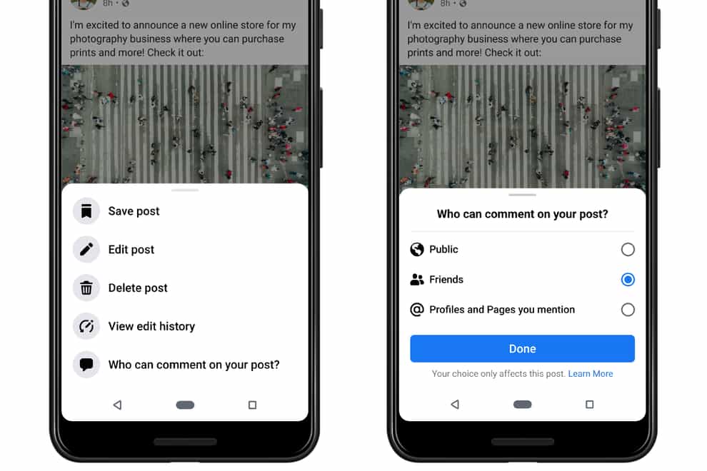 Facebook gives users power to limit comments on public posts