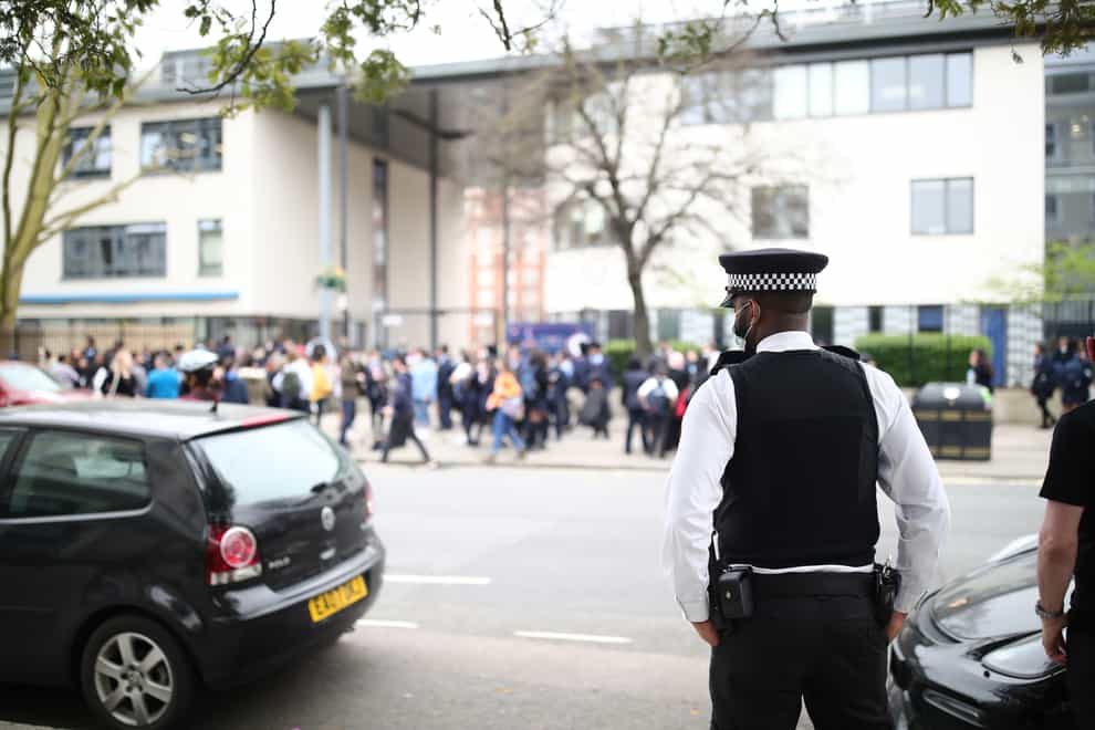 Police outside Pimlico Academy
