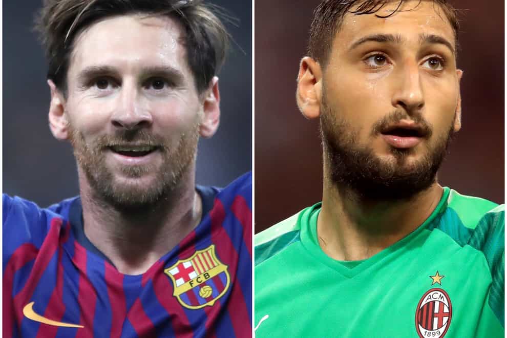 Lionel Messi and Gianluigi Donnarumma
