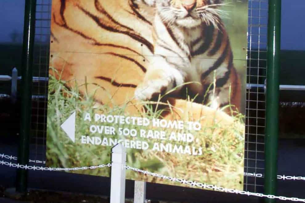 Port Lympne animal park sign