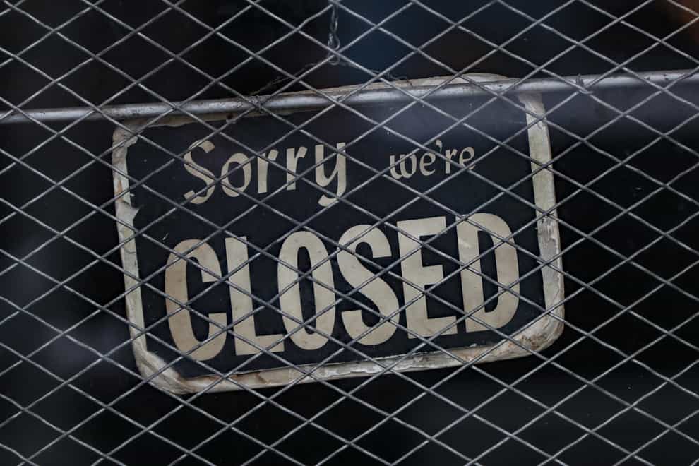 A 'Sorry We're Closed' sign