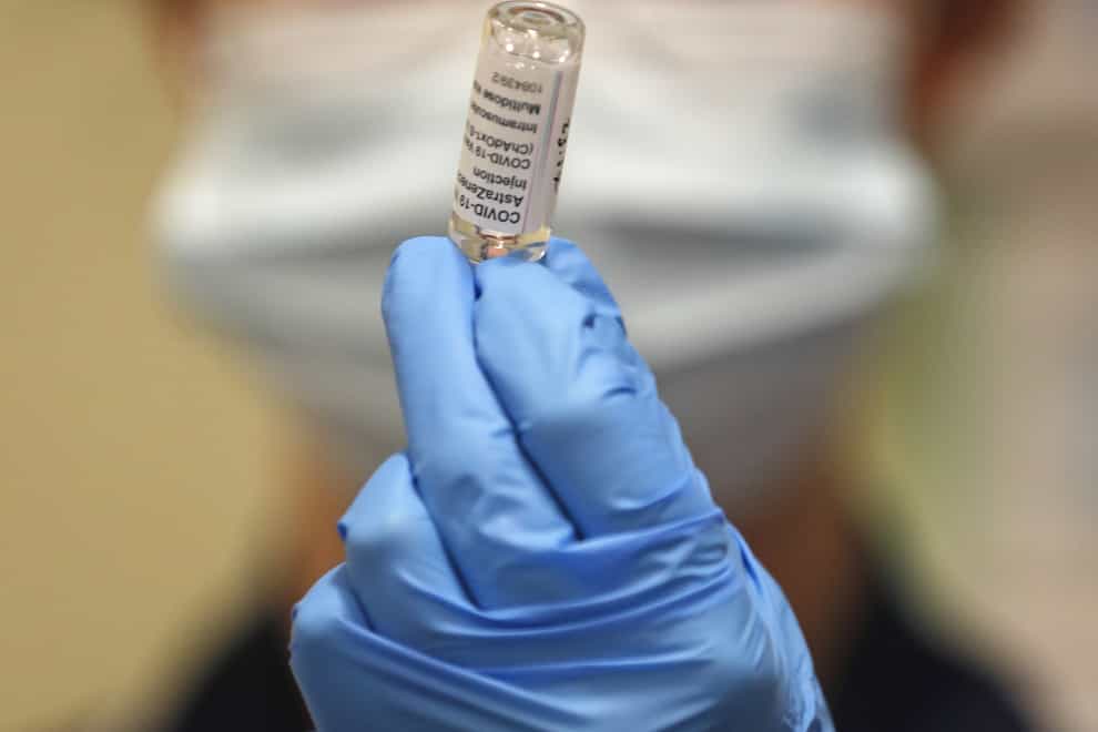 Vial of AstraZeneca vaccine