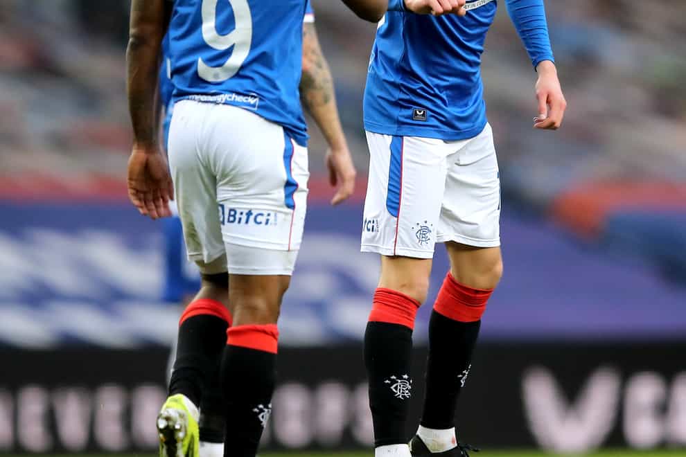 Jermain Defoe and Nathan Patterson (right) both struck during Rangers win over Cove