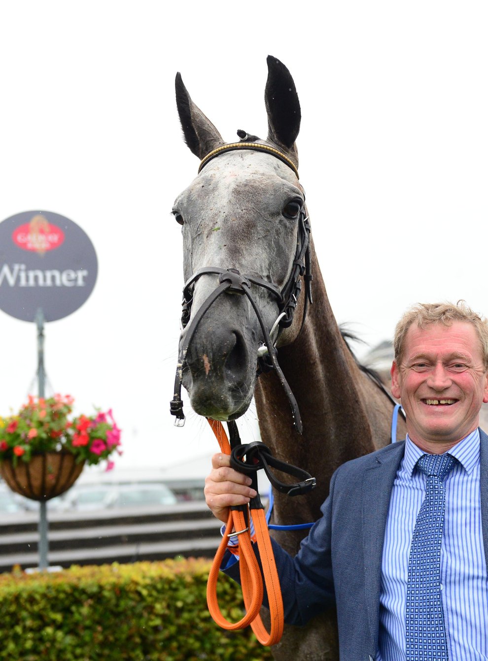 Trainer Tony Mullins with Princess Zoe at Galway