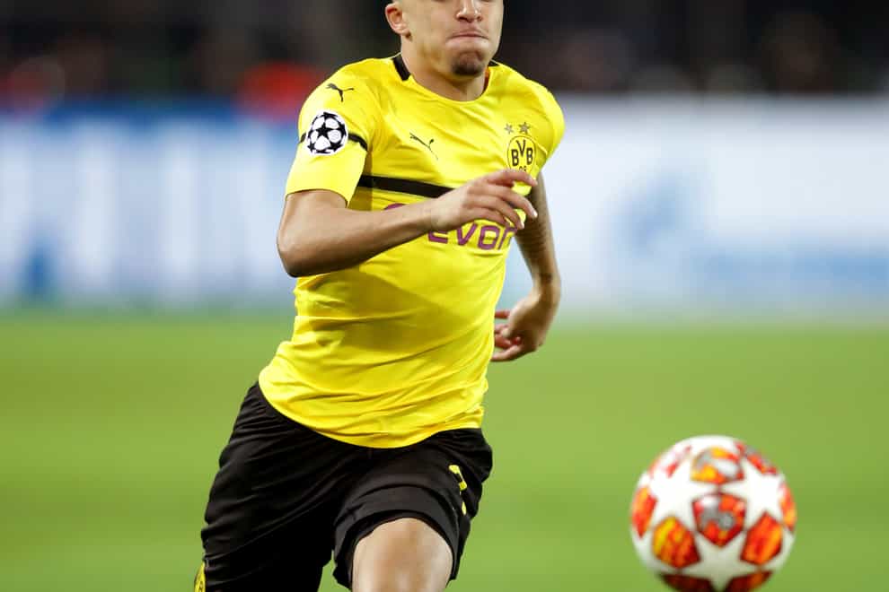 Jadon Sancho will miss the chance to return to Manchester City with Borussia Dortmund