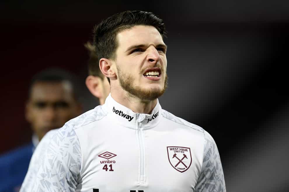 Declan Rice has started his rehab for his injured knee
