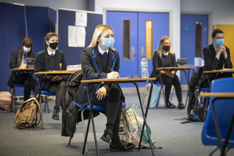 Advice on face coverings in schools and colleges remains in place after Easter