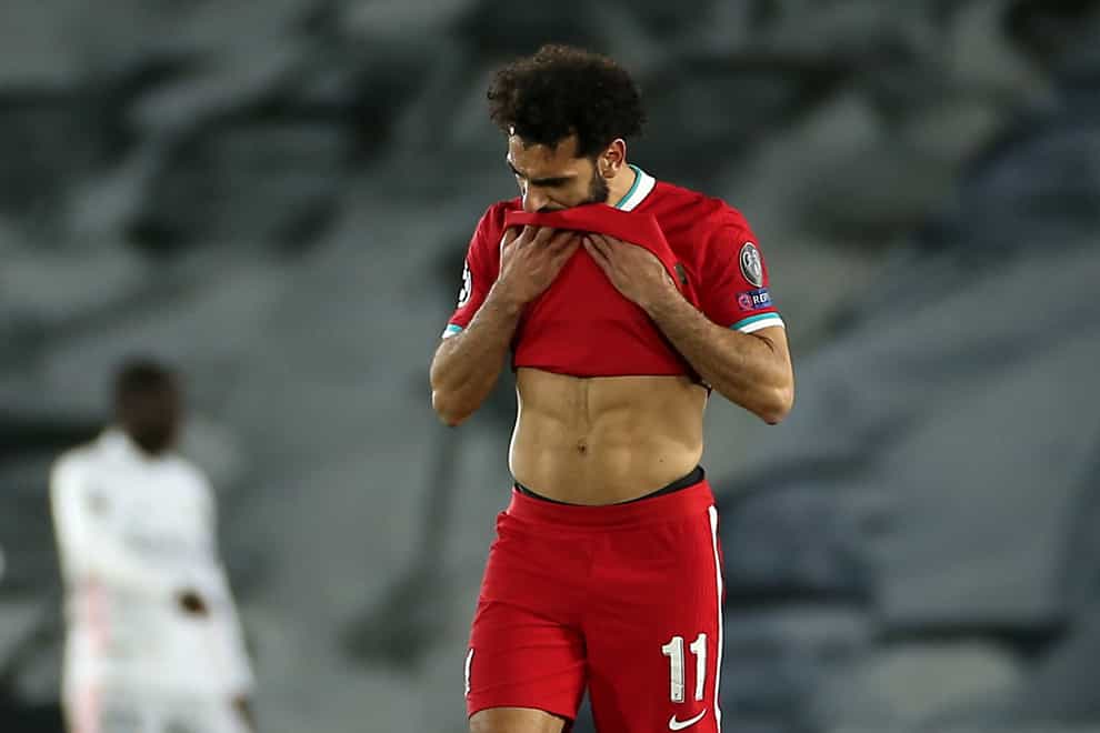 Mohamed Salah appears dejected
