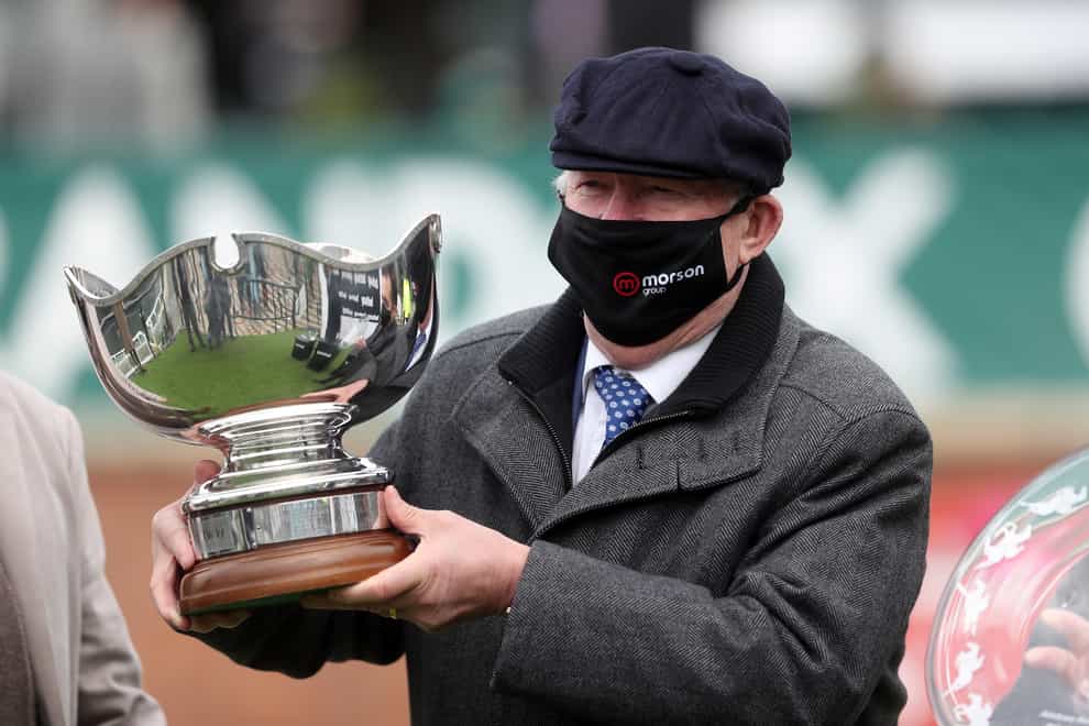 Sir Alex Ferguson with the Betway Bowl after the success of Clan Des Obeaux
