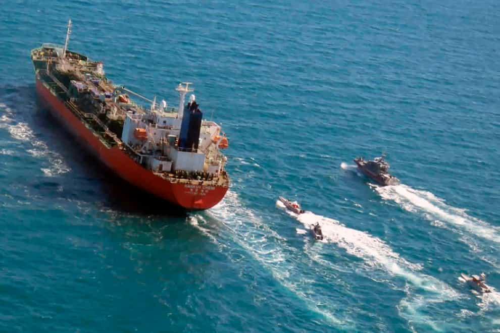 The South Korean-flagged tanker (Tasnim News Agency/AP)