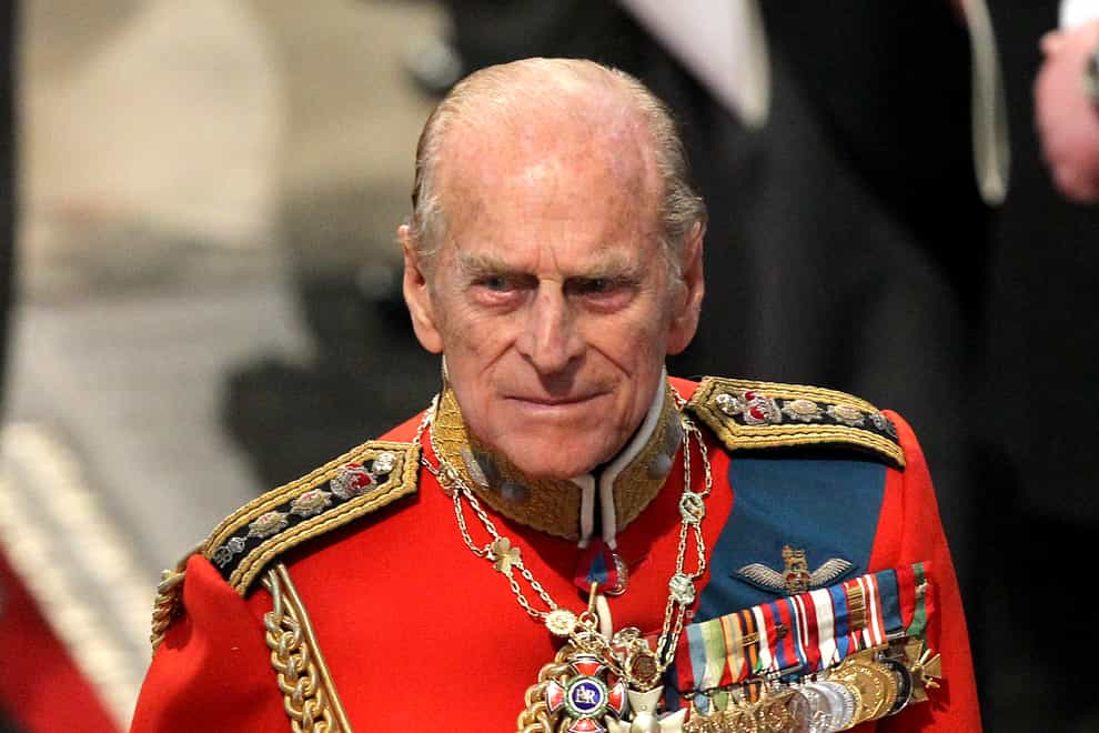 Prince Phillip, the Duke of Edinburgh leaves Westminster Abbey