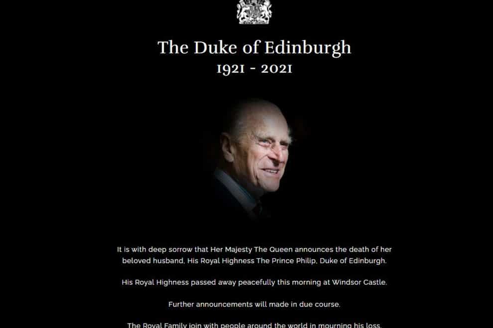 Duke of Edinburgh death