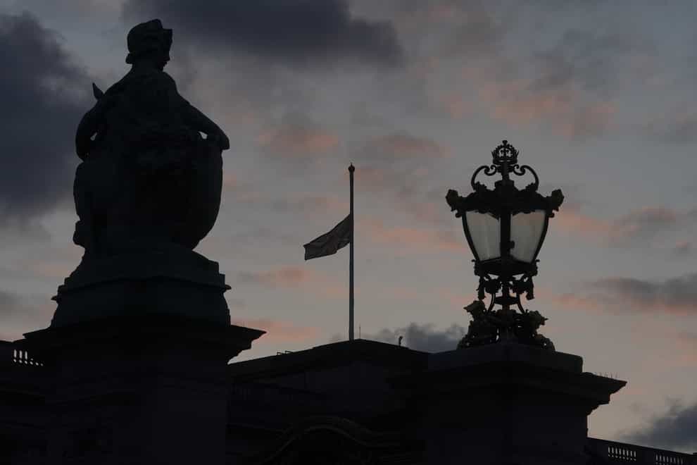 Union flags are flying at half mast on Government buildings and at royal residences (Aaron Chown/PA)