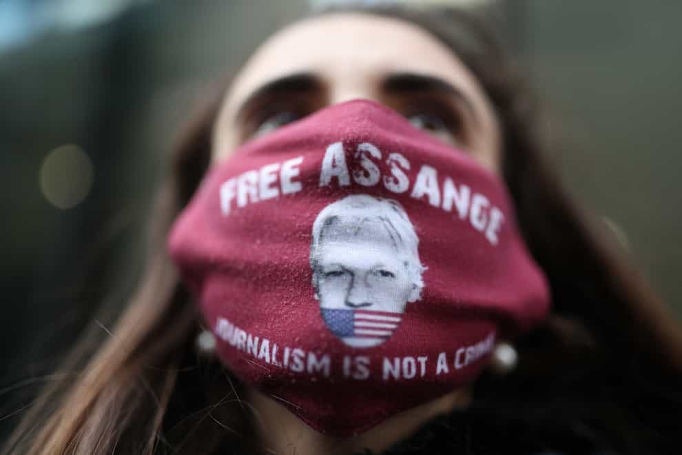 Julian Assange freedom protester