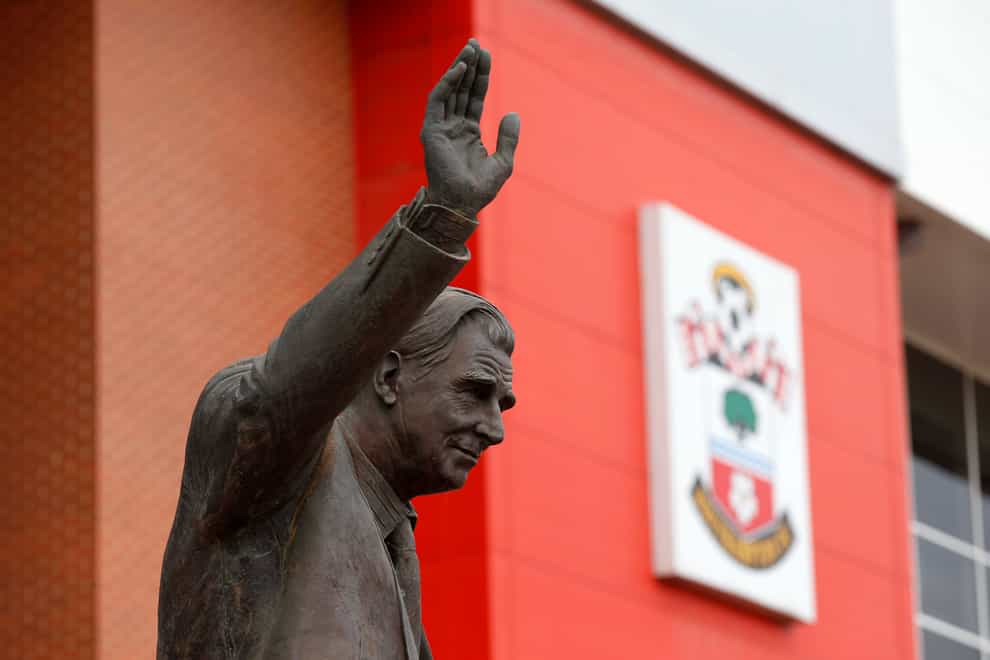 A statue of Ted Bates outside St Mary’s Stadium
