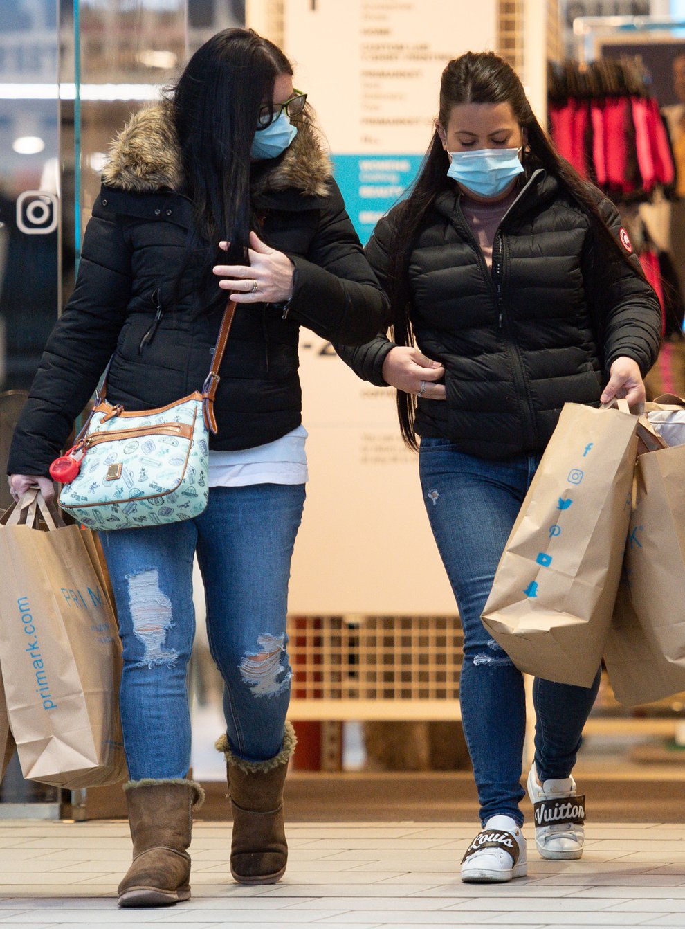 Early-morning shoppers at Primark, in Birmingham