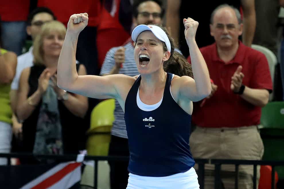 Johanna Konta helped Great Britain to reach World Group II in the Billie Jean King Cup in 2019