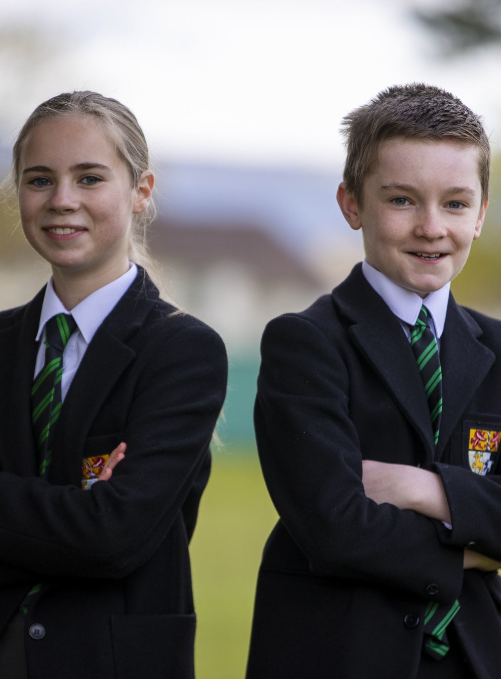 Year 8 pupils Effie Lappin (left) and Ben Borland of Sullivan Upper School in Holywood