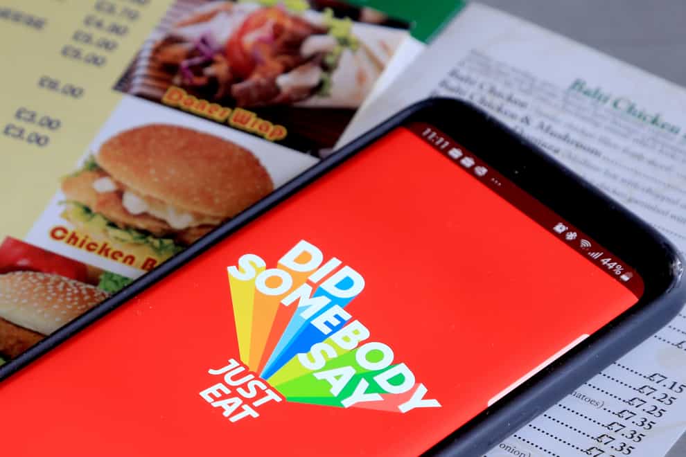 The Just Eat app on a smartphone