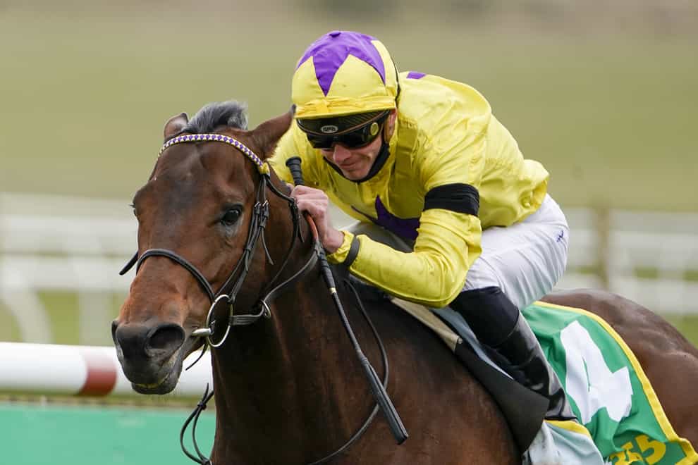 My Oberon and James Doyle on their way to victory at Newmarket