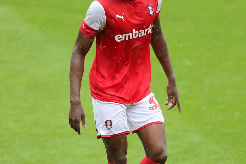 Joshua Kayode in action for Rotherham
