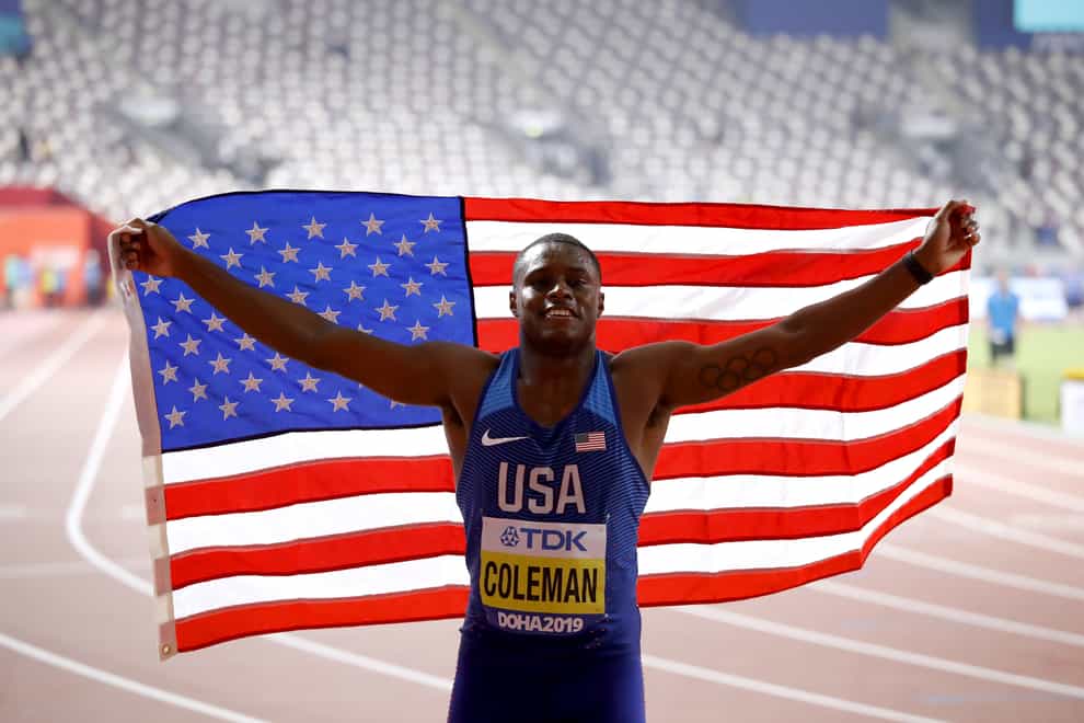 Christian Coleman will miss this year's Olympics (Martin Rickett/PA)