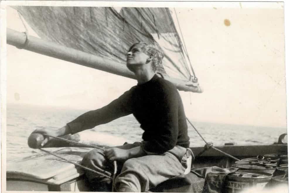 A young Prince Philip sails Gordonstoun boat Diligent