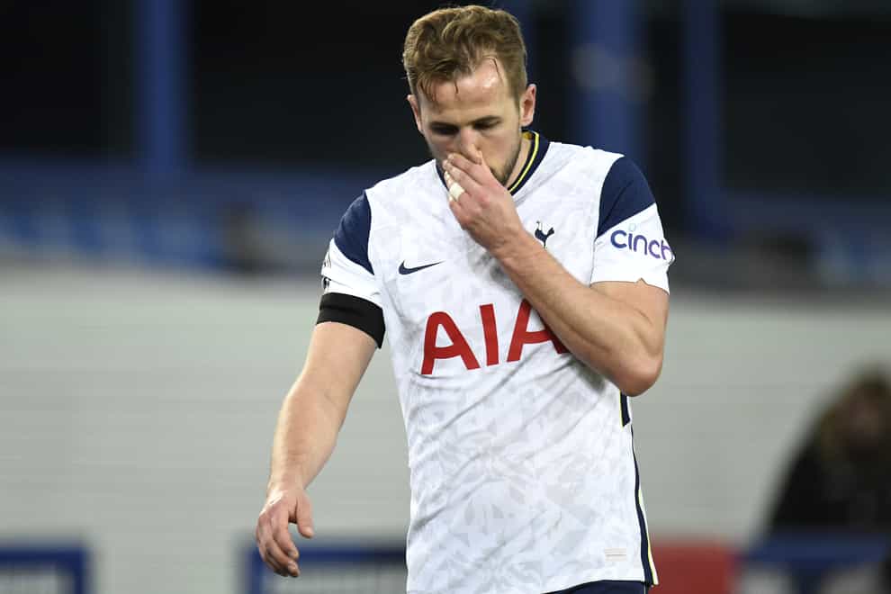 Harry Kane suffered an ankle injury in the 2-2 draw at Everton