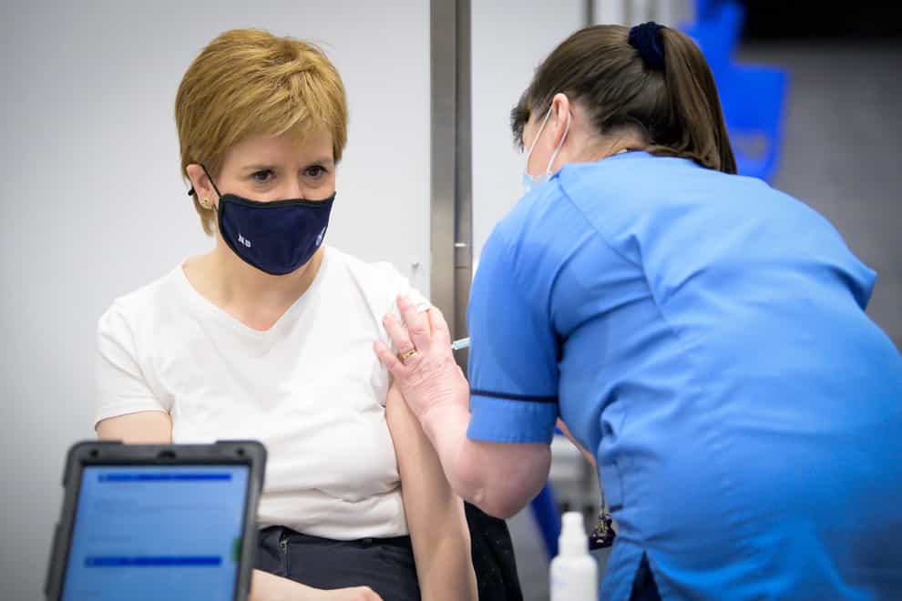 Sturgeon receives vaccine