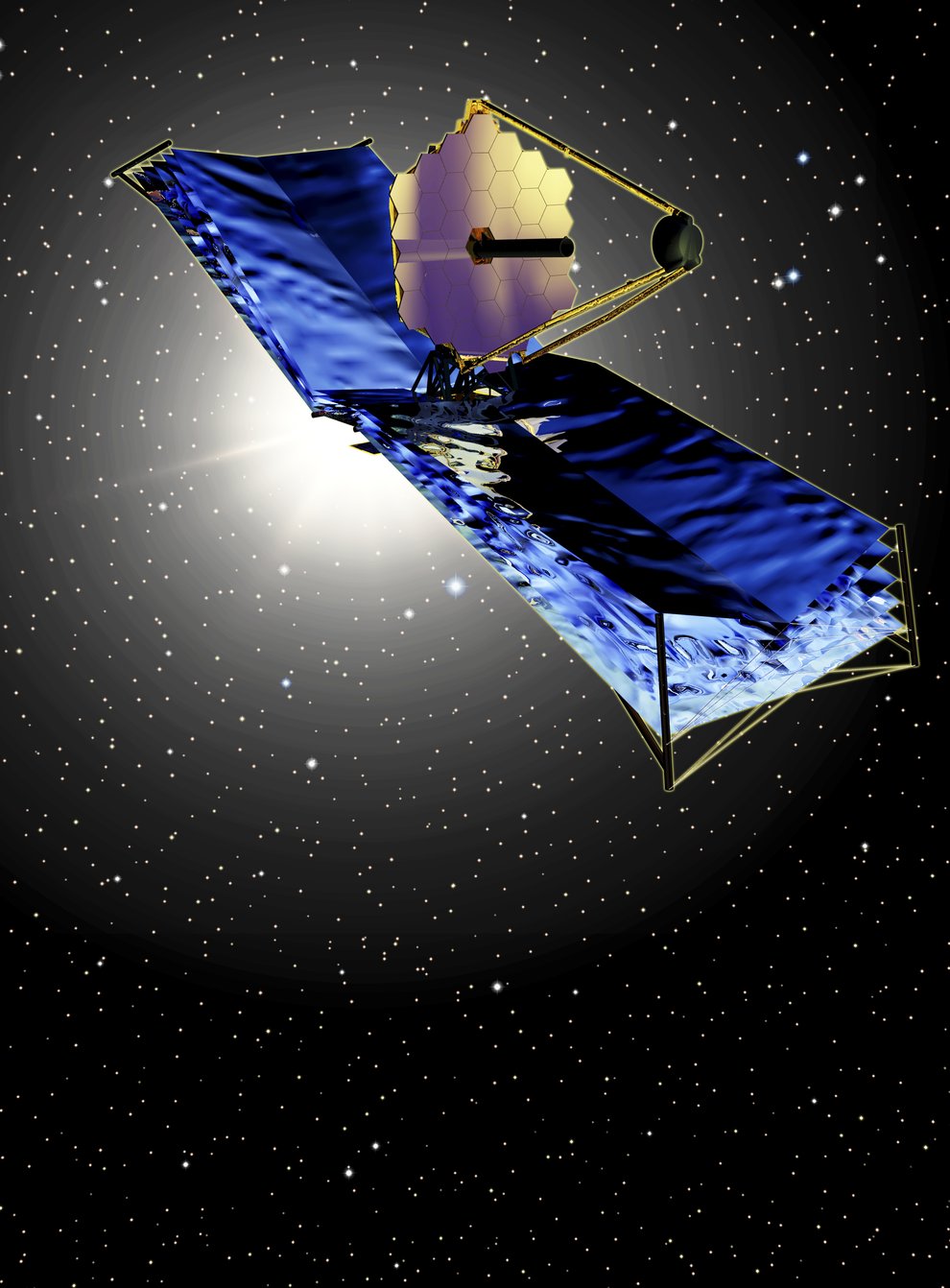 An artist's impression of the James Webb Space Telescope