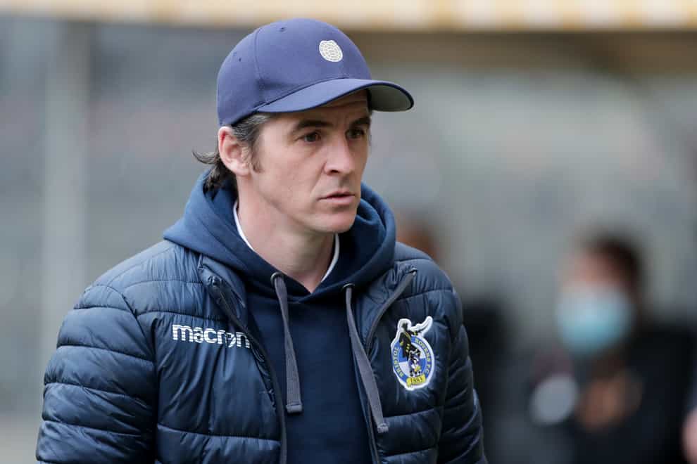 Bristol Rovers manager Joey Barton on the touchline
