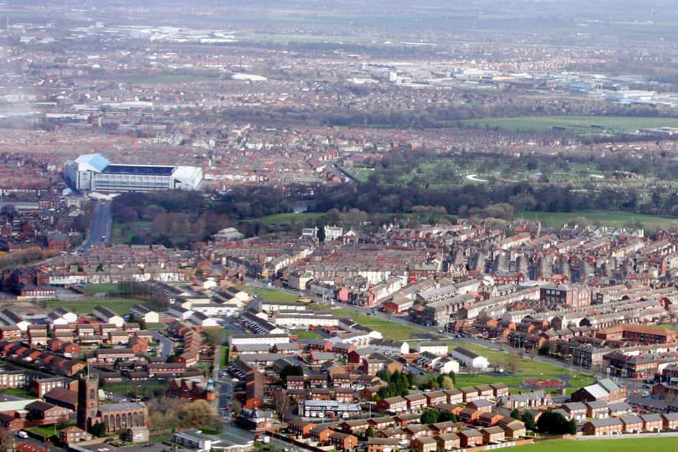 The homes of Liverpool FC, one of the six breakaway clubs, and Everton (Peter Byrne/PA)