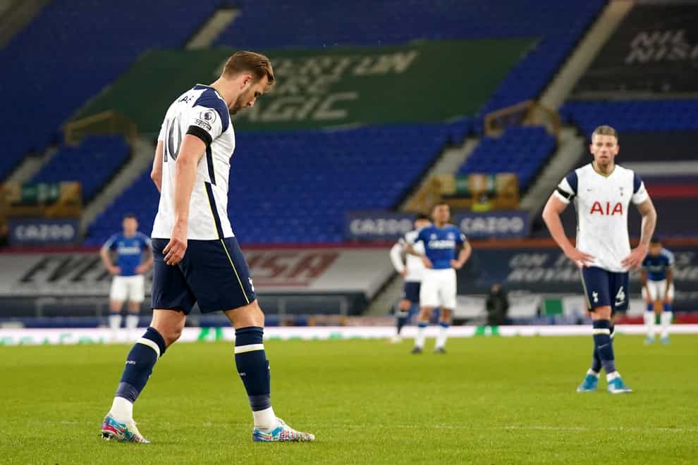 Harry Kane suffered an ankle injury in Friday's 2-2 draw with Everton
