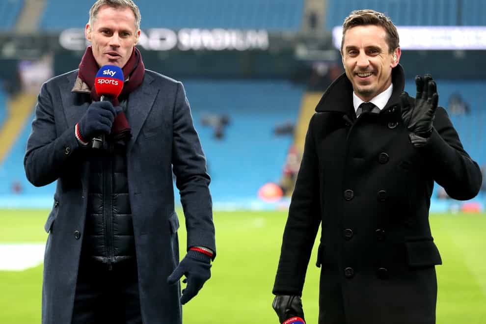 Gary Neville, right, and Jamie Carragher