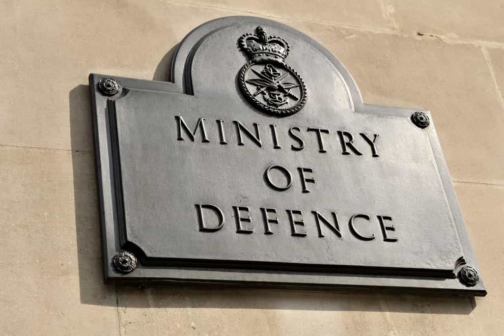 The Ministry of Defence sign