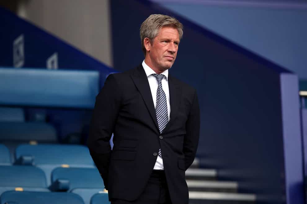 Everton director of football Marcel Brands in the Goodison Park stands