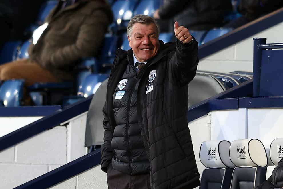 West Brom manager Sam Allardyce in the dugout